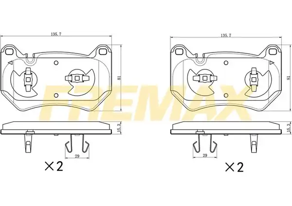 Fremax Fbp 0043 Ön Fren Balatası Corbon Formül VW Audi Q5 2016