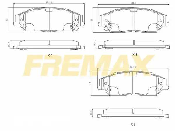 Fremax Fbp 0080 Arka Fren Balatası Corbon Formül Opel Chevrolet Captiva Antara 2007