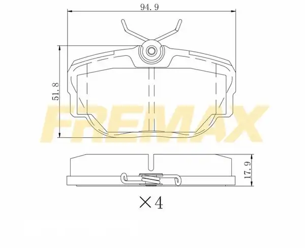 FREMAX FBP-0746 | Ön Fren Balatası (Corbon Formül) Mercedes-BMW W201-E30 1983-1993