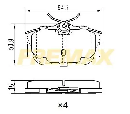 Fremax Fbp 1162 Arka Fren Balatası Carbon Formül VW Transporter T4 91 2003 Fişsiz