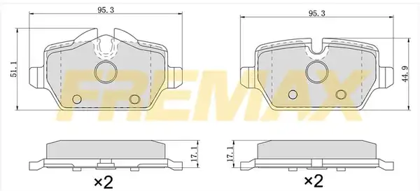 Fremax Fbp 1386 Arka Fren Balatası Carbon Formül Bmw E84 E90 E91 E92 E93 X1 2005 2015