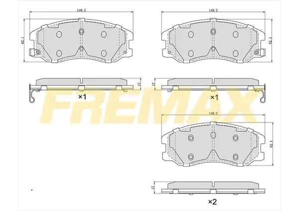 Fremax Fbp 1500 Ön Fren Balatası Corbon Formül Opel Chevrolet Captiva Antara 2007