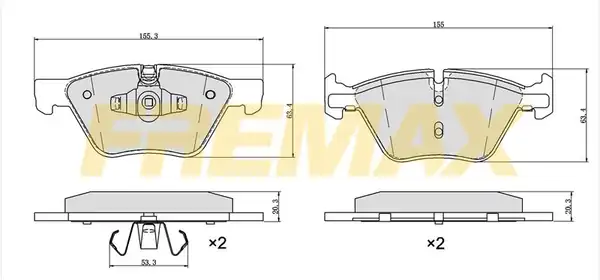 Fremax Fbp 1638 Ön Fren Balatası Corbon Formül Bmw E60 E87 E90 F10 X1