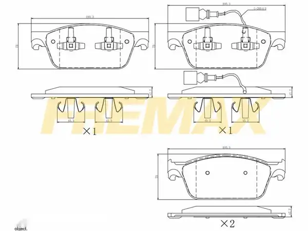 Fremax Fbp 1672 Ön Fren Balatası Carbon Formül VW Transporter T6 Fişli Caravelle 2015