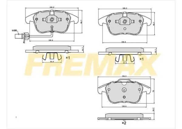 Fremax Fbp 1719 Ön Fren Balatası Carbon Formül VW Audi A4 A5 2008