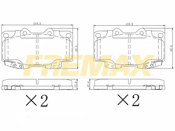 Fremax Fbp 1809 Ön Fren Balatası Corbon Formül Toyota Hilux Kun25 2 5 D4d 2006