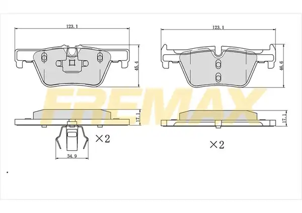 Fremax Fbp 1874 Arka Fren Balatası Corbon Formül Bmw F20 F21 F22 F23 F30 F31 F32 F33 F36 F80 F33 F80 2010 2018