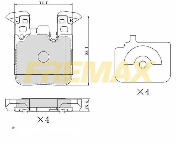 Fremax Fbp 1888 Arka Fren Balatası Corbon Formül Bmw M Tecnic F20 F21 F22 F23 F30 F31 F34 4f32 F33 F36