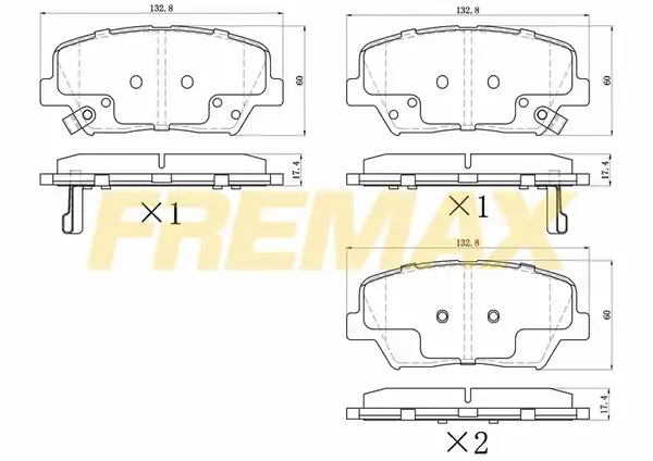 Fremax Fbp 1898 Ön Fren Balatası Corbon Formül Hyundai Elantra 2011 Elantra İ30 Ceed 2012 2018 Ioniq Nıro Optıma 2011