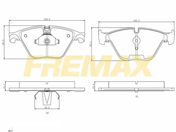 Fremax Fbp 1958 Ön Fren Balatası F01 F02 F10 F11