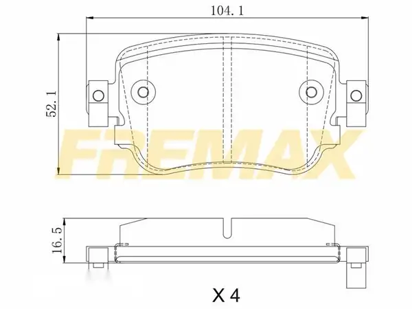 FREMAX FBP-1975 | Arka Fren Balatası (Corbon Formül) VW Caddy-Sharan-A1-Q3 2015 >