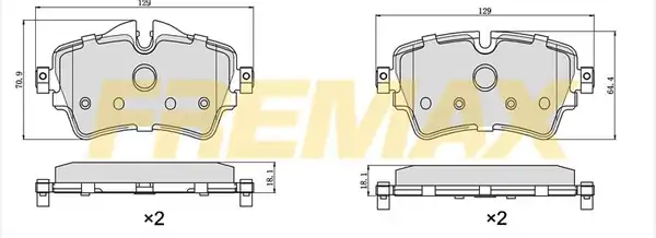 Fremax Fbp 2144 Ön Fren Balatası Corbon Formül Bmw 2 Seri F45 F46 2014 2021 X1 F482014 2022 X2 F39 2018 2023 Minif55 F56 F57 F54 F60