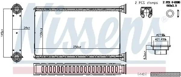 NISSENS 707277 | Kalorifer Radyatörü F 97 98 G 01 02 08 20 21 22 23 26 29