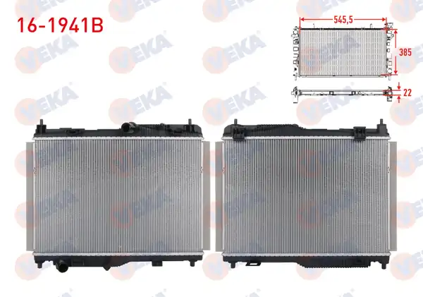 VEKA 16-1941B | Su Radyatörü Brazing 5 5mm Fin Ford Tourneo Courier
