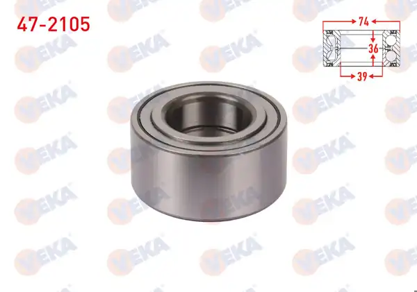 VEKA 47-2105 | On Tekerlek Rulmanı Sol-Sağ 39X74x36 / 34 Hyundai Elantra