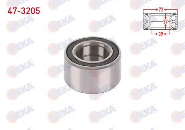 VEKA 47-3205 | Ön Tekerlek Rulmanı Sol Sağ Abssız 39x72x37 Opel Corsa C