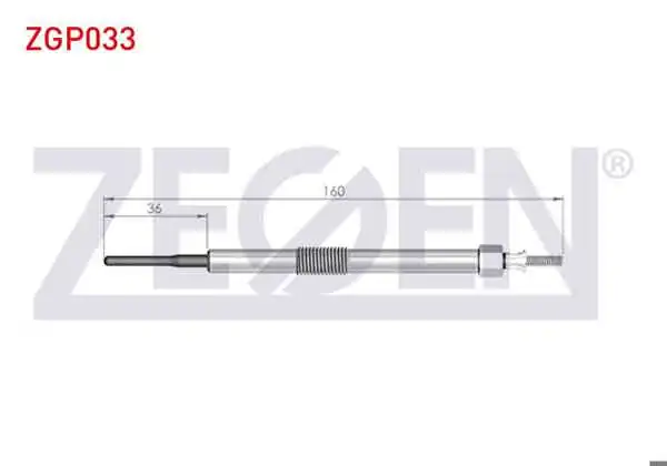 ZEGEN ZGP033 | Kızdırma Buji 11V Toyota Auris (Zre15) 1.4D-4D 2007-2012 / Corolla (E15_) 1.4D-4D 2007-2012 / Yaris (P9) 1.4D-4D 2006-2010 | 10 Adet