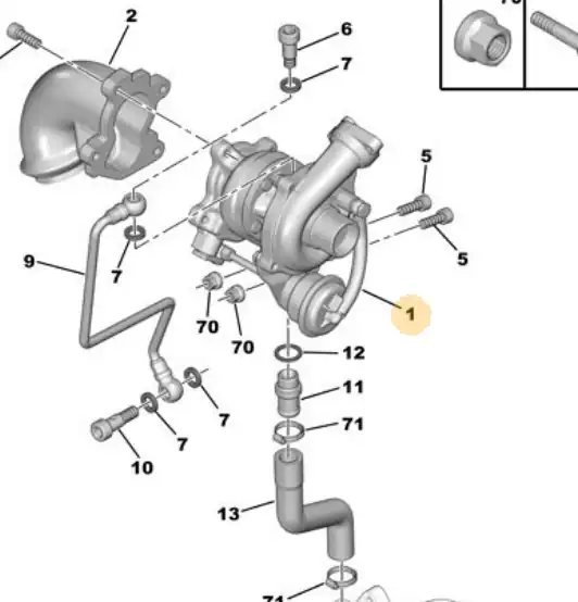 Supsan U005 Turbo Citroen C2 C3 Ford Fiesta Fusion Mazda 2 Peugeot107 206 307 14 Hdi 8v Dv4
