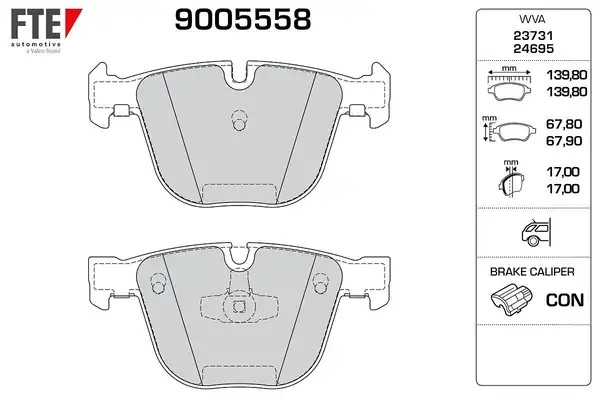 FTE 9005558 | Fren Balatası Arka Bmw F07 F01 F02 F03 F04
