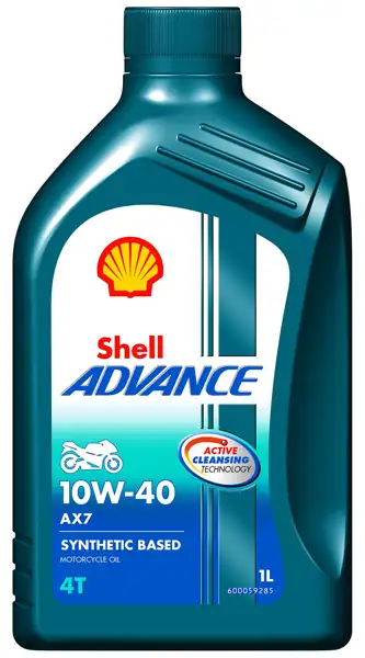 Shell 550053815 Advance 4T AX7 10W40 (SM/MA2) 1 Litre Motor Yağı