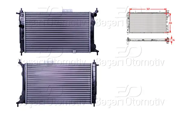 AUTOLUX 2113019-22 | Su Radyatörü Mekanik M-T 585x378x23 mm Opel Astra F 1 6 95