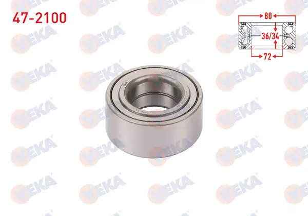 VEKA 47-2100 | Ön Tekerlek Rulmanı Sol Sağ 42x80x36 34 Hyundai Elantra