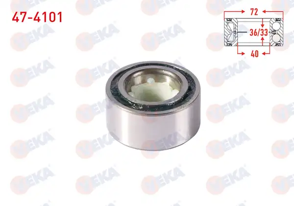 VEKA 47-4101 | Ön Tekerlek Rulmanı Sol Sağ 40x72x36 33 Suzuki Swift II 1 3i 1989 2004 Baleno 1 6i 16v 1995 2002