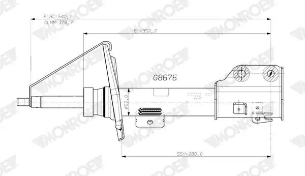 MONROE G8676 | Amortisör Ön Sağ Opel Mokka B / DS 3 Crossback / Peugeot 2008 20>