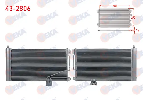 VEKA 43-2806 | Klima Radyatörü Mercedes C Serisi W203 C 180 2000 2006
