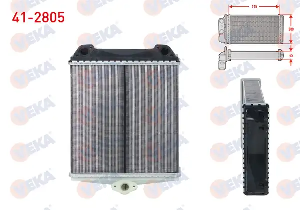 VEKA 41-2805 | Kalorifer Radyatörü Mekanik Mercedes S Serisi W126 260 SE 300 SE 300 SEL 500 SE 500 SEL 1979 1991