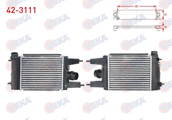 VEKA 42-3111 | Turbo Radyatörü İntercooler Nissan Juke 1 2 Dıg T 2010