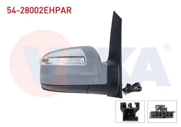 VEKA 54-28002EHPAR | Dış Dikiz Aynası Sağ Elektrikli Isıtmalı Astarlı Sinyalli 6 Pin Asferık Mercedes Vito W639 2011 2014 Viano W639 2003 2014