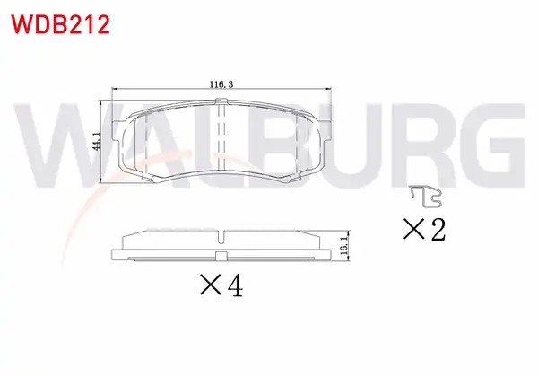 WALBURG WDB212 | Fren Balata Arka Toyota Land Cruiser