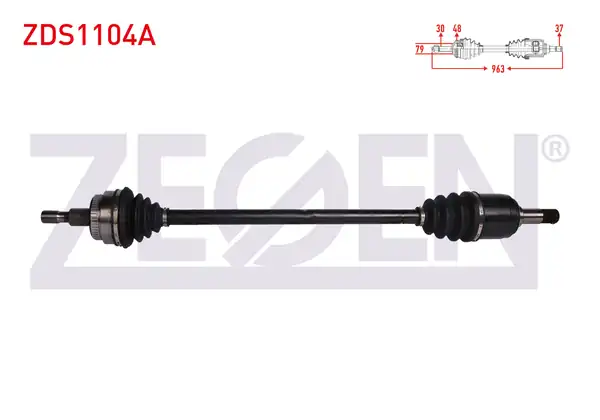 ZEGEN ZDS1104A | Komple Aks Sağ Ön Mercedes M Serisi W163 ML 270 CDI ABS li 48 Dış Uzunluk 963 mm 1998 2005
