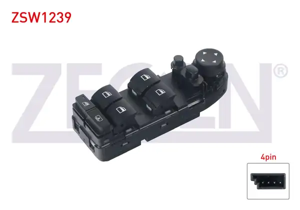 ZEGEN ZSW1239 | Cam Açma Anahtar Grup Ayna Ayarlı 4 Pin Bmw 5 Serisi E60 2003 2010