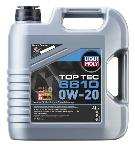 LIQUI MOLY 21661 | Motor Yağı Top Tec 6610 0w 20 4 L Acea C5 Api Sp Ford 4 Adet