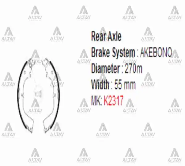 MAHER 00211 | Fren Balata Hiace 90 04 Hilux IV 89 04 Pabuç Arka