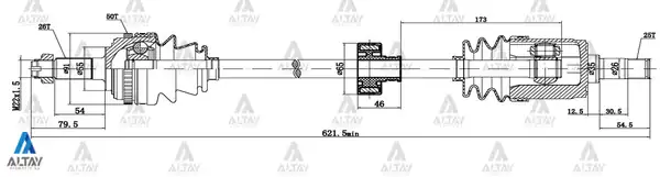 MAHER 01939 | Aks Komple Ön Civic 96 00 Sağ ABS li Kısa