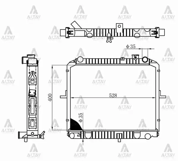 MAHER 10486 | Radyatör Su Bongo 97 04 K 2700 04 32mm M T Brazing