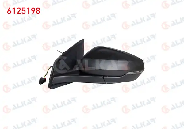 ALKAR 6125198 | Dış Dikiz Aynası Sol Elektrikli Asferık Isıtmalı Sinyalli 6 Pin Volkswagen Polo Aw1 Bz1 2017
