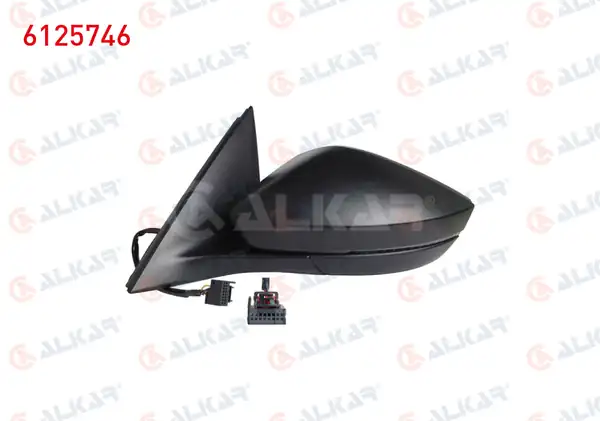 ALKAR 6125746 | Dış Dikiz Aynası Sol Elektrikli Isıtmalı Sinyalli Led 6 Pin Skoda Scala / Kamıq 2019 -