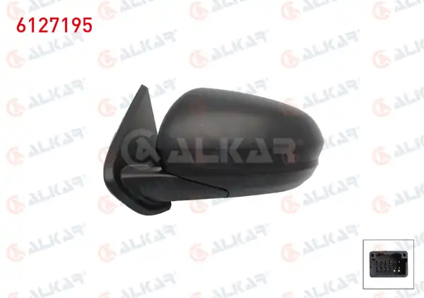 ALKAR 6127195 | Dış Dikiz Aynası Sol Elektrikli Isıtmalı Kör Noktalı 7 Pin Dacia Duster 2017