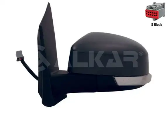 ALKAR 6137401 | Dış Dikiz Aynası Sol Elektrikli Asferık Isıtmalı Astarlı Sinyalli 8 Pin Alt Aydınlatma Ford Focus II 2008 2011