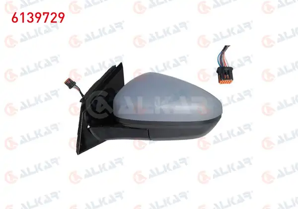 ALKAR 6139729 | Dış Dikiz Aynası Sol Elektrikli Isıtmalı Astarlı 6 Pin Opel Grandland X (A18) 2017 -