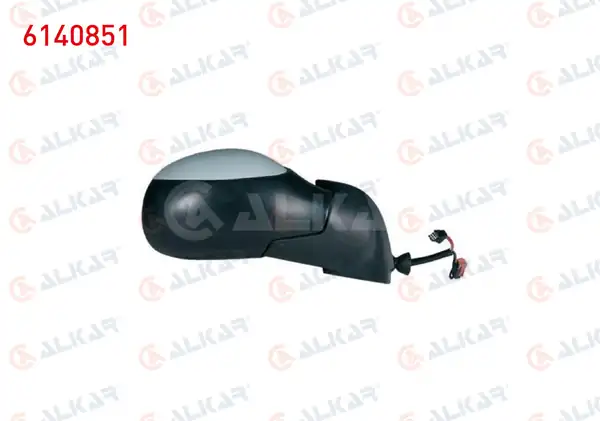 ALKAR 6140851 | Dış Dikiz Aynası Sağ Elektrikli Isıtmalı Astarlı 5 Pin Citroen C3 Fc 2002 2009