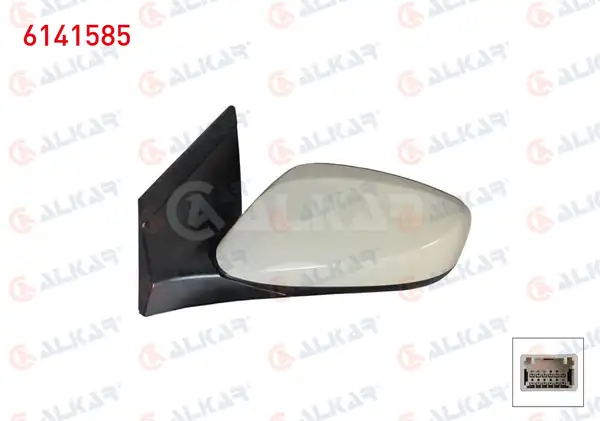 ALKAR 6141585 | Dış Dikiz Aynası Sol Elektrikli Astarlı 3 Pin Hyundai İ30 Gd 2011 2017