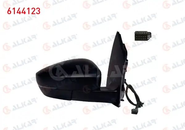 ALKAR 6144123 | Dış Dikiz Aynası Sağ Mekanik Sinyalli Dikdortgen Soketli 2 Pin Volkswagen Polo 6r1 6c1 2010