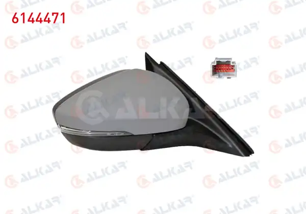 ALKAR 6144471 | Dış Dikiz Aynası Sağ Elektrikli Isıtmalı Astarlı Otomatik Katlanır Sinyalli Alt Aydınlatmalı Kör Noktalı 10 Pin Ford Focus IV 2018