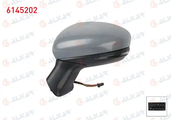 ALKAR 6145202 | Dış Dikiz Aynası Sol Elektrikli Asferık Isıtmalı Astarlı Otomatik