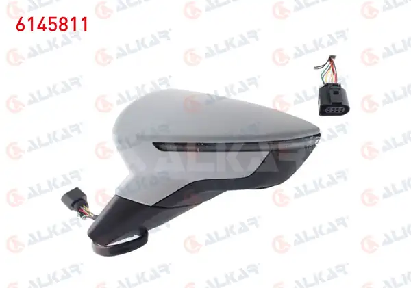 ALKAR 6145811 | Dış Dikiz Aynası Sol Elektrikli Isıtmalı Astarlı Otomatik Katlanır Sinyalli 8 Pin Seat Ibiza V Kj1 2017
